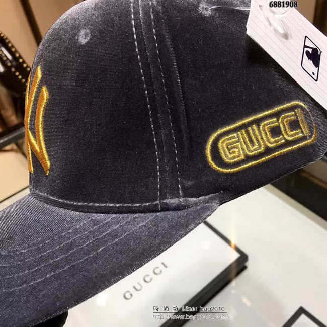 MLB 專櫃同步 NY與Gucci聯名款棒球帽 情侶款 6881908 LLWJ5649